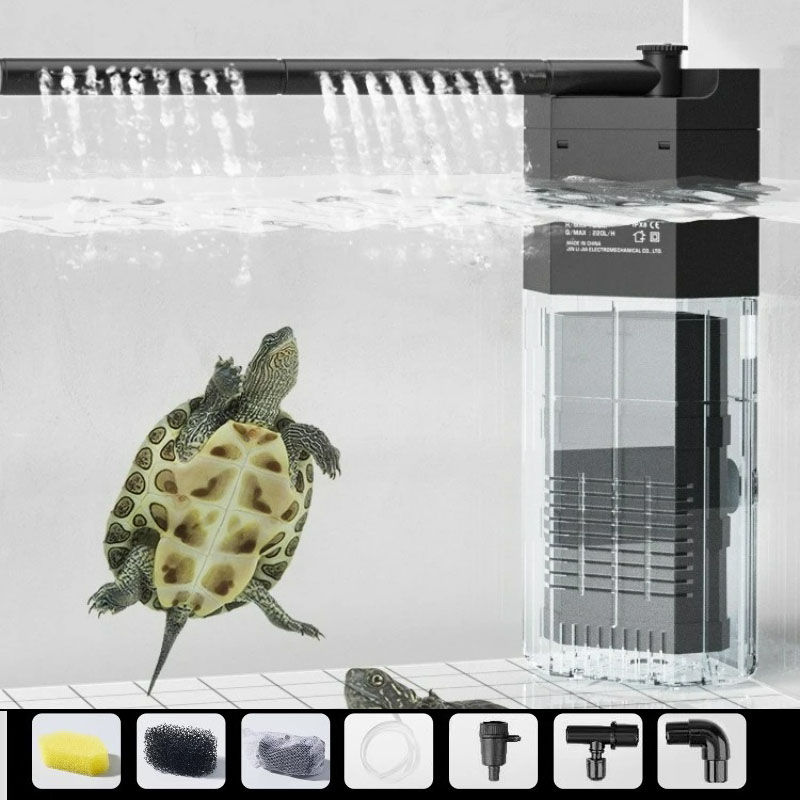 Planted Aquarium Media - 220V Aquarium Dual-use regenfilter voor schildpaddentank