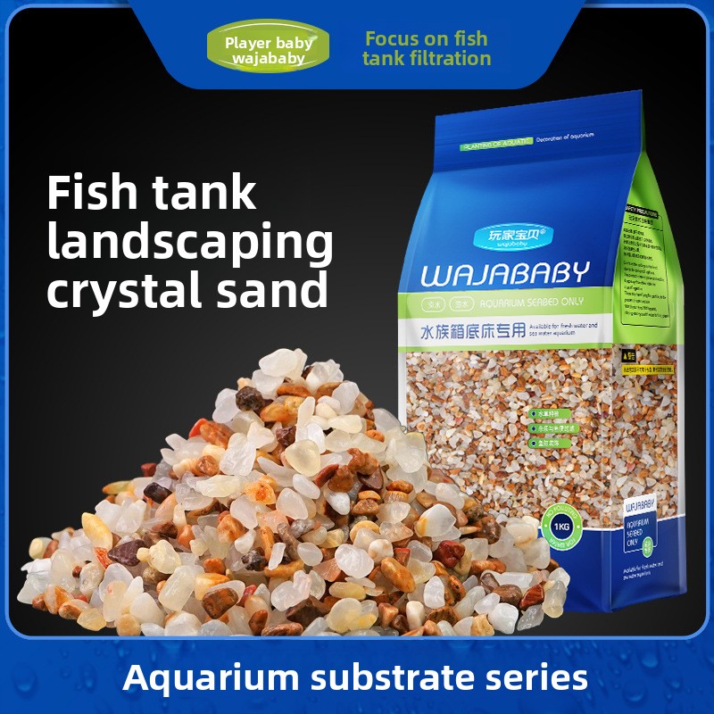 Aquarium Sand White - WAJABABY Natuurlijk kristalrivierzand voor aquarium -