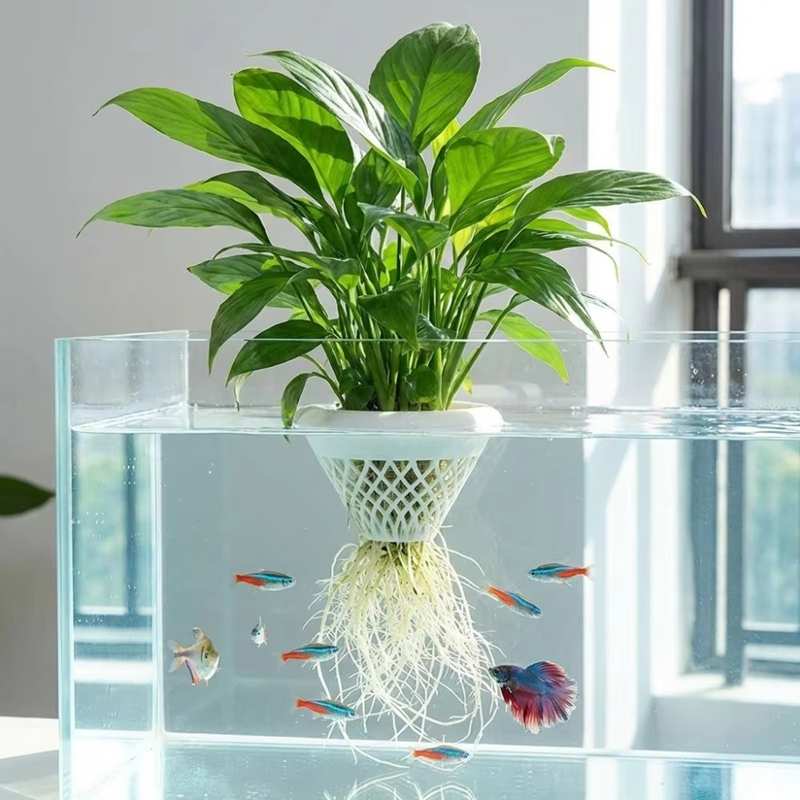 Planted Aquarium Jar - Drijvende aquariumplantenpot, 3D-waterplantenhouder, hydrocultuur plantenbak voor
