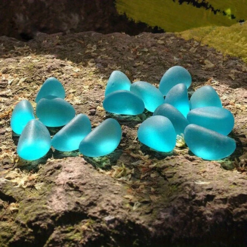 Aquarium Planet - Aquariumdecoratie Steen Blauwe Diamant Glazen Kralen