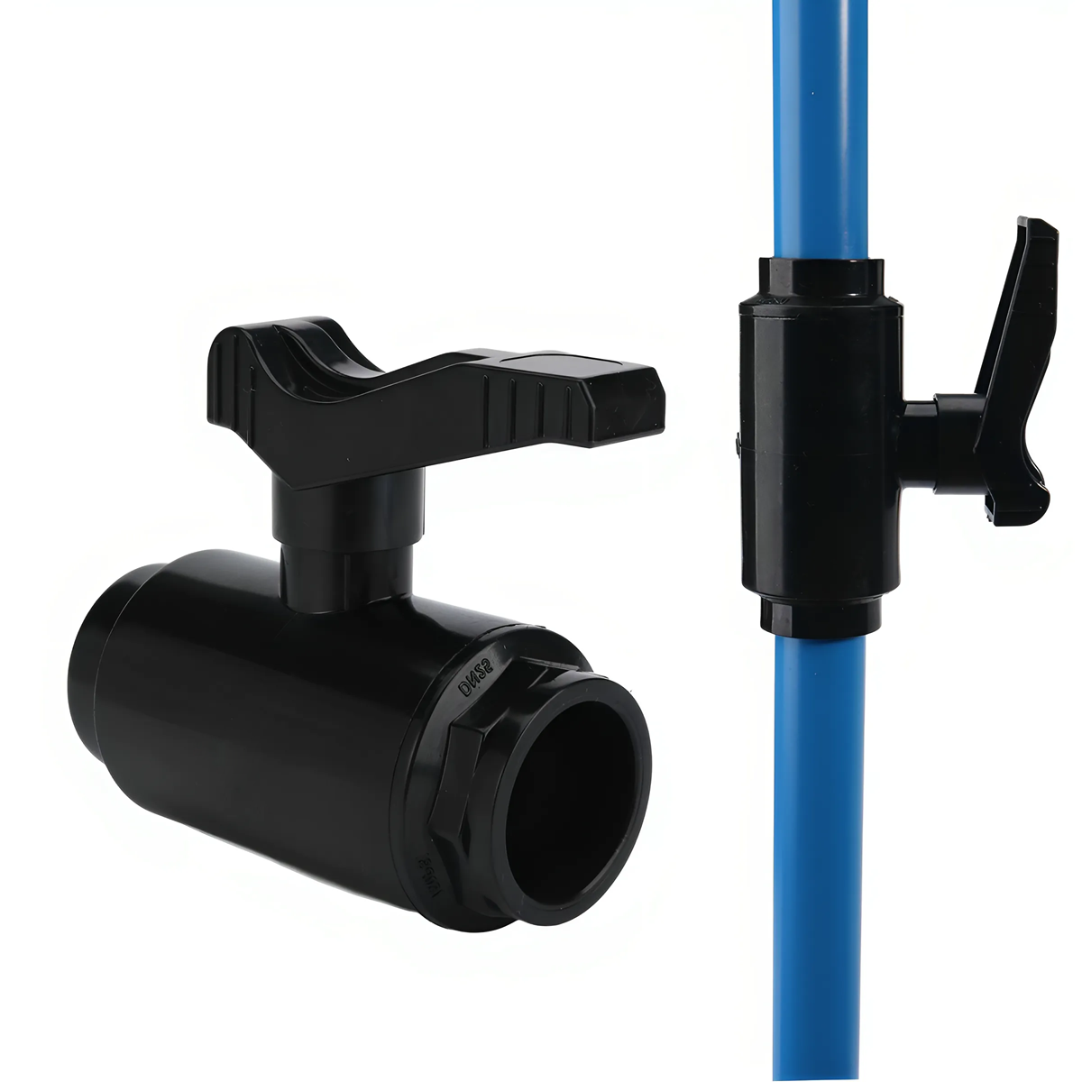 Aquarium Planet - 20/25/32/40/50mm Zwart Verdikte PVC Kogelkraan Aquarium
