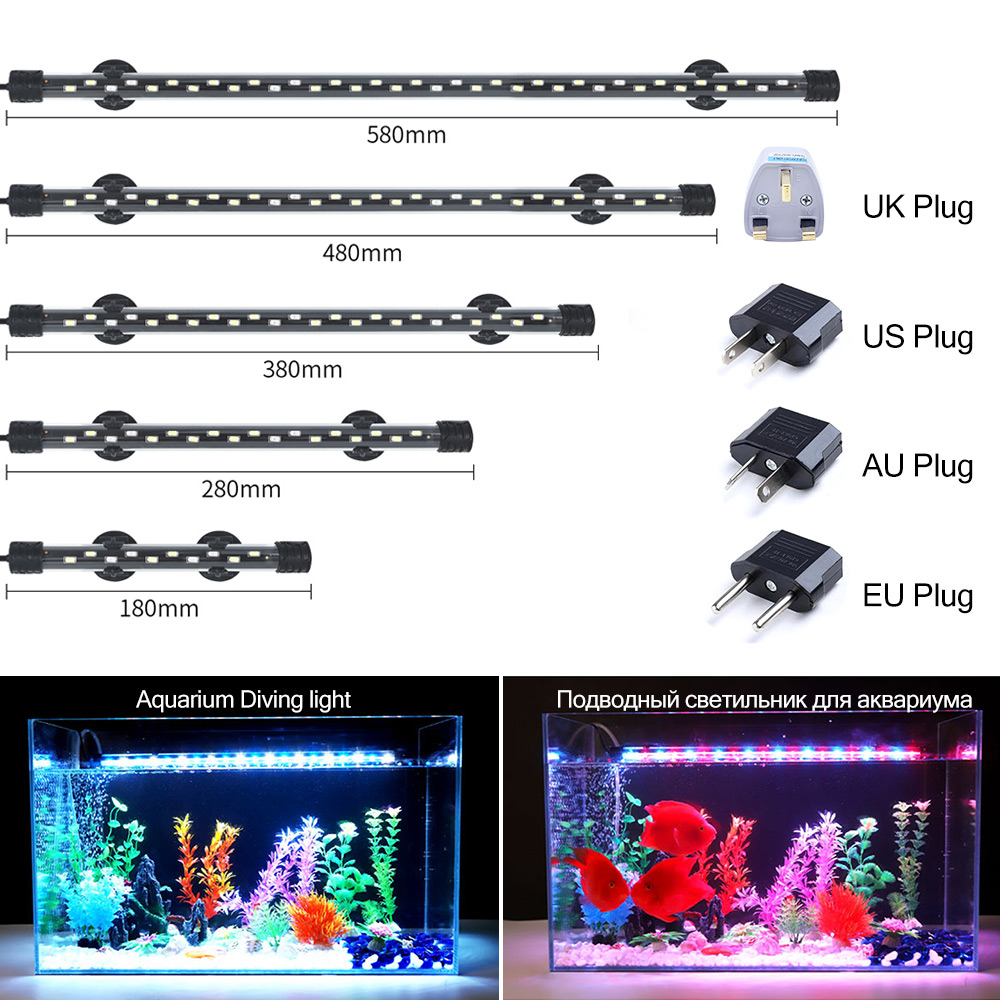 Aquarium Plant Ornament - 90-260V Aquarium Licht LED Waterdicht Aquarium
