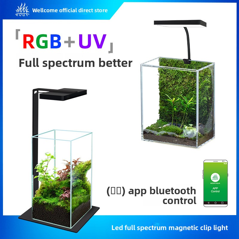 Planted Aquarium Jar - Week Aqua Mini9Pro Magnetische Klem LED
